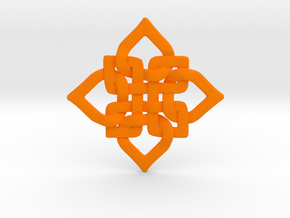 C. Knotty Pendant in Orange Smooth Versatile Plastic
