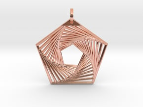Pentagonal PeNngon Pendant in Polished Copper