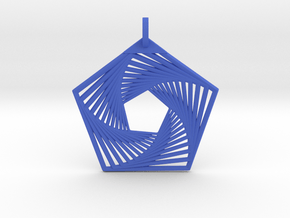 Pentagonal PeNngon Pendant in Blue Smooth Versatile Plastic