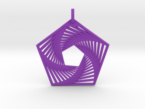 Pentagonal PeNngon Pendant in Purple Smooth Versatile Plastic