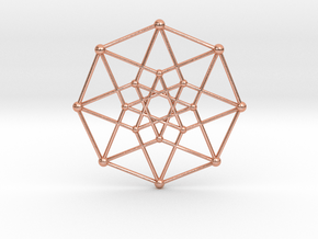 Hypercube Star Pendant in Natural Copper