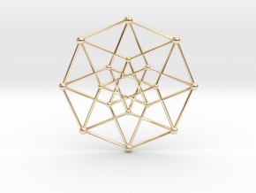 Hypercube Star Pendant in 9K Yellow Gold 