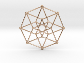 Hypercube Star Pendant in 9K Rose Gold 