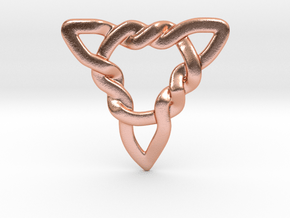 Triangle Knotty Pendant in Natural Copper
