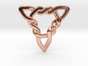 Triangle Knotty Pendant in Polished Copper