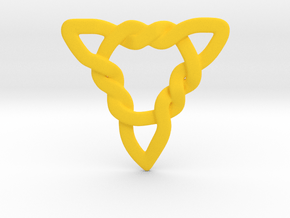 Triangle Knotty Pendant in Yellow Smooth Versatile Plastic