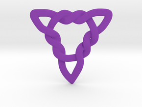 Triangle Knotty Pendant in Purple Smooth Versatile Plastic
