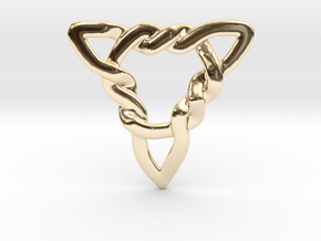 Triangle Knotty Pendant in 9K Yellow Gold 