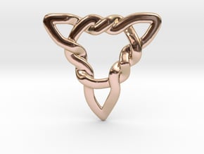 Triangle Knotty Pendant in 9K Rose Gold 