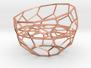 Wire Tealight Holder in Polished Copper