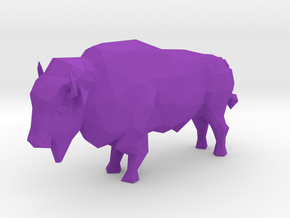 Low-Poly Bison in Purple Smooth Versatile Plastic