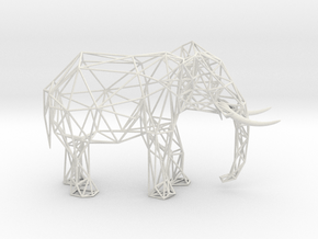 Wire Elephant in White Natural TPE (SLS)