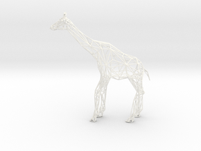 Wire Giraffe in White Smooth Versatile Plastic