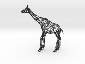 Wire Giraffe in Black Smooth Versatile Plastic