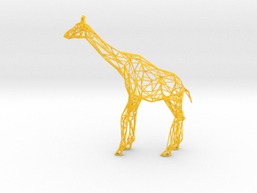 Wire Giraffe in Yellow Smooth Versatile Plastic