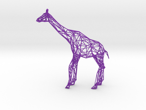 Wire Giraffe in Purple Smooth Versatile Plastic