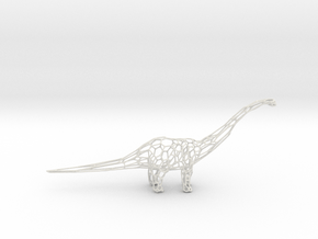 Wire Dinosaur in White Natural Versatile Plastic