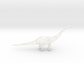 Wire Dinosaur in White Smooth Versatile Plastic