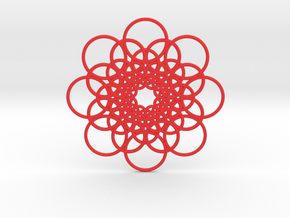 Torus Pendant in Red Smooth Versatile Plastic