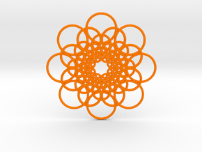 Torus Pendant in Orange Smooth Versatile Plastic