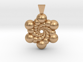 Recursive Spheres Pendant in Natural Bronze