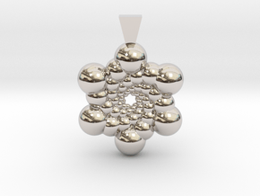 Recursive Spheres Pendant in Platinum