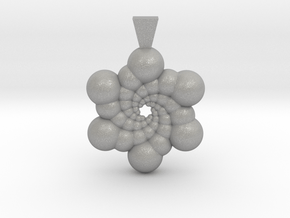 Recursive Spheres Pendant in Aluminum