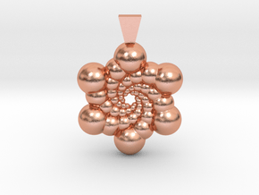 Recursive Spheres Pendant in Natural Copper