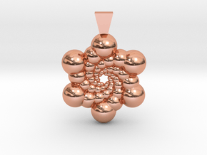Recursive Spheres Pendant in Polished Copper