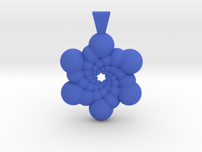 Recursive Spheres Pendant in Blue Smooth Versatile Plastic
