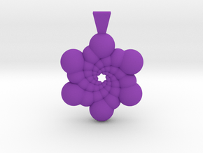 Recursive Spheres Pendant in Purple Smooth Versatile Plastic