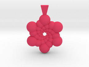 Recursive Spheres Pendant in Pink Smooth Versatile Plastic