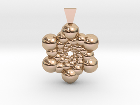 Recursive Spheres Pendant in 9K Rose Gold 