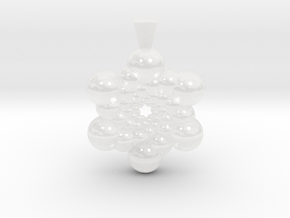 Recursive Spheres Pendant in Clear Ultra Fine Detail Plastic
