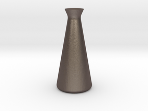 Designer Vase in Polished Bronzed Silver Steel
