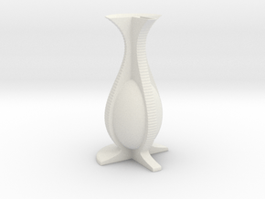 Vase 12142 in White Natural Versatile Plastic