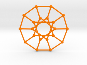 Desargues Pendant in Orange Smooth Versatile Plastic