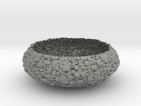 Pebbled Bowl in Gray PA12 Glass Beads