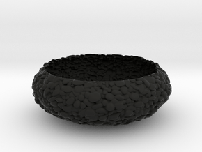 Pebbled Bowl in Black Smooth PA12