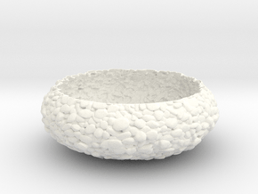 Pebbled Bowl in White Smooth Versatile Plastic