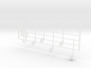 Music Key Hanger in Clear Ultra Fine Detail Plastic