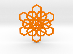 Inner Star in Orange Smooth Versatile Plastic