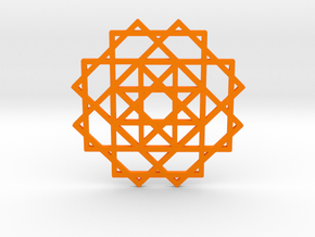 8 Point Star in Orange Smooth Versatile Plastic