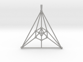 Icosahedron Pendant in Aluminum