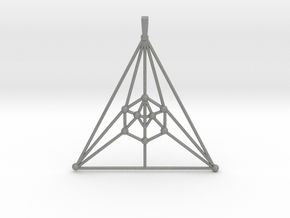 Icosahedron Pendant in Gray PA12