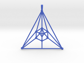 Icosahedron Pendant in Blue Smooth Versatile Plastic