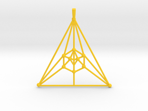 Icosahedron Pendant in Yellow Smooth Versatile Plastic
