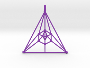 Icosahedron Pendant in Purple Smooth Versatile Plastic
