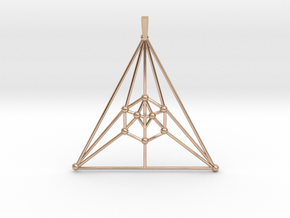 Icosahedron Pendant in 9K Rose Gold 