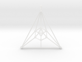 Icosahedron Pendant in Clear Ultra Fine Detail Plastic